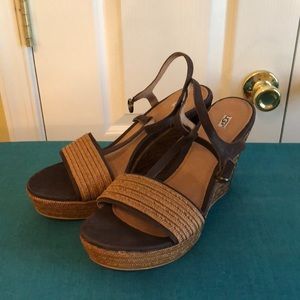 Ugg Brown Sandal Wedges